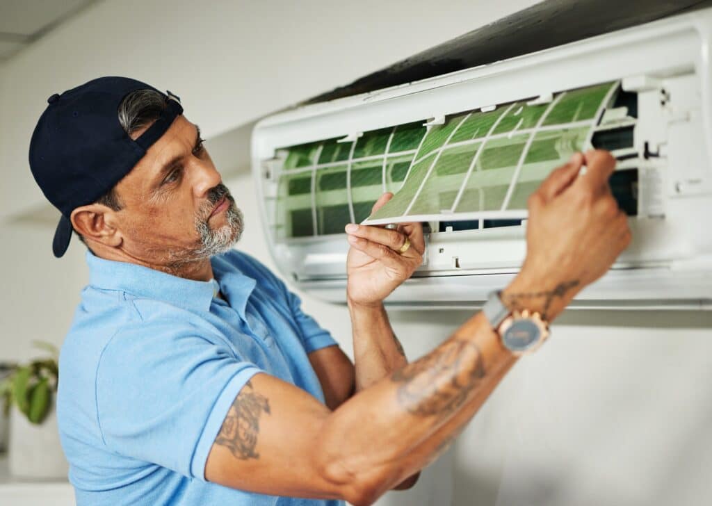 Knowing When to Call an HVAC Technician: Expert Guidance for Homeowners Electricity, maintenance and hvac technician to install power box or inspection on electrical syste
